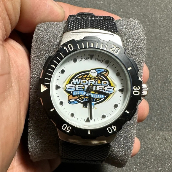 Game Time World Series 100th Anniversary Analog Quartz Watch Working New Battery - Picture 1 of 9